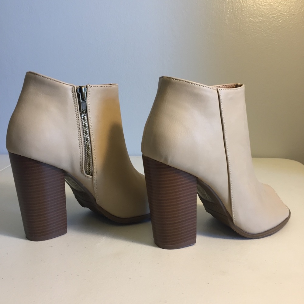 Bella Marie Peep Toe Block Heel